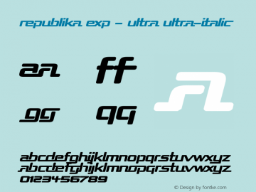 Republika Exp - Ultra Ultra-Italic Version 001.000图片样张