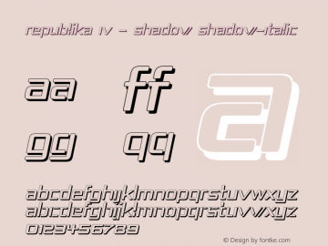 Republika IV - Shadow Shadow-Italic Version 001.000图片样张