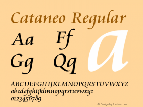 Cataneo Regular Version 003.001 Font Sample