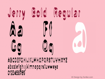 Jerry Bold Regular v1.0 Font Sample