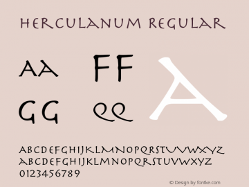 Herculanum Regular 001.000 Font Sample