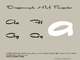 Dragonwyck HU Regular Altsys Fontographer 3.5 4/15/92 Font Sample