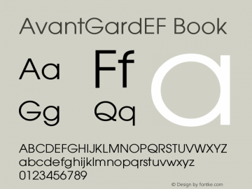 AvantGardEF Book Version 001.000图片样张