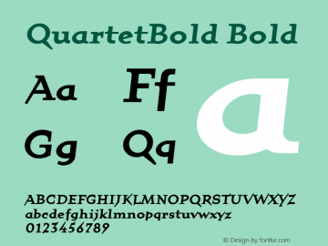 QuartetBold Bold Version 001.000图片样张