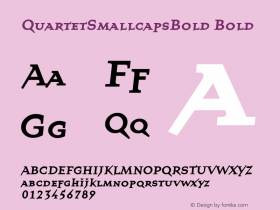 QuartetSmallcapsBold Bold Version 001.000 Font Sample