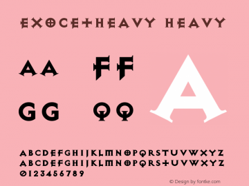 ExocetHeavy Heavy Version 001.000 Font Sample