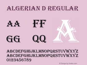 Algerian D Regular Version 001.005图片样张