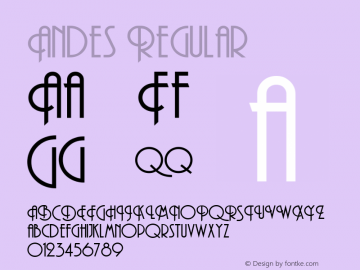 Andes Regular Altsys Metamorphosis:8/18/91 Font Sample