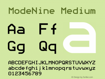 ModeNine Medium Version 001.000 图片样张