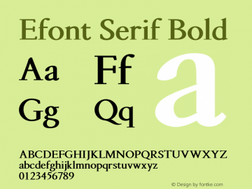 Efont Serif Bold 000.001图片样张