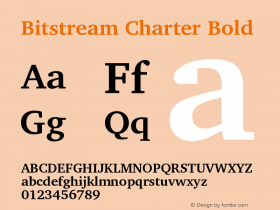 Bitstream Charter Bold Version 2.0-1.0图片样张