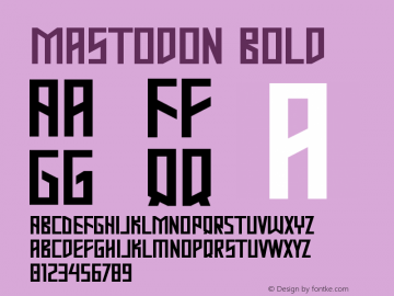 Mastodon Bold Version 001.000图片样张