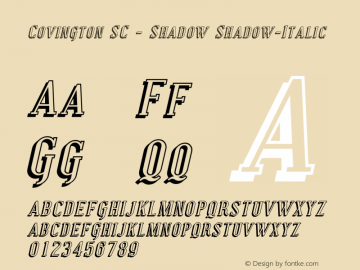 Covington SC - Shadow Shadow-Italic Version 001.000图片样张