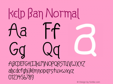 Kelp Ban Normal Version 001.001 Font Sample