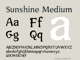 Sunshine Medium Version 001.000 Font Sample