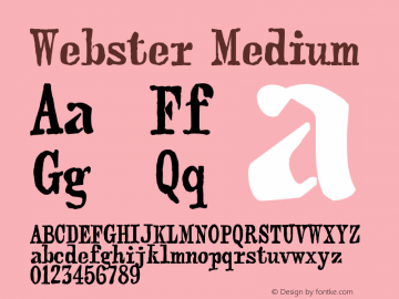 Webster Medium Version 001.000 Font Sample