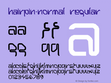 Hairpin-Normal Regular Converted from E:\TTFONTS\HAIRPIN-.TF1 by ALLTYPE图片样张