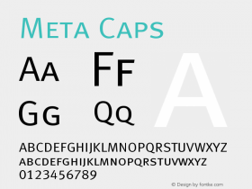 Meta Caps Version 004.301 Font Sample