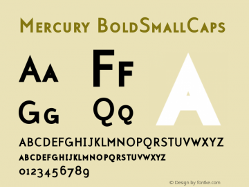 Mercury BoldSmallCaps Version 001.000图片样张