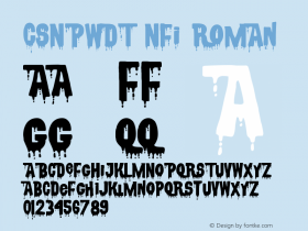 CSNPWDT NFI Roman Version 001.001 Font Sample