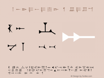 Ugaritic3 Medium Version 001.000 Font Sample