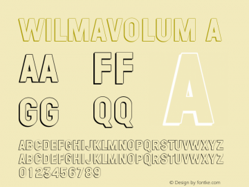 WilmaVolum A Macromedia Fontographer 4.1 1/19/02图片样张