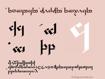 Tengwar Noldor Regular Version 1.0图片样张