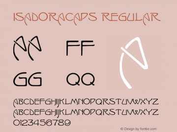 IsadoraCaps Regular Altsys Metamorphosis:5/3/93 Font Sample