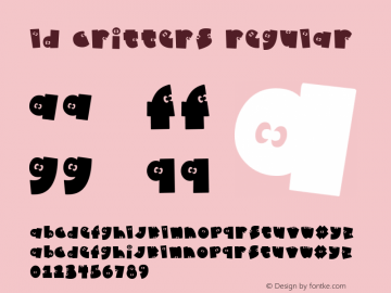 LD Critters Regular 11/3/00 Font Sample