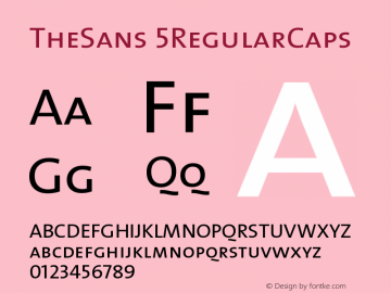 TheSans 5RegularCaps Version 1.0 Font Sample