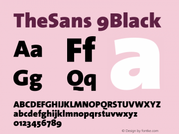 TheSans 9Black Version 1.0 Font Sample