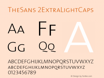 TheSans 2ExtraLightCaps Version 1.0 Font Sample