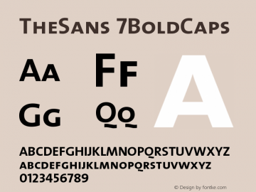 TheSans 7BoldCaps Version 1.0 Font Sample