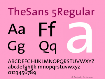 TheSans 5Regular Version 1.0 Font Sample