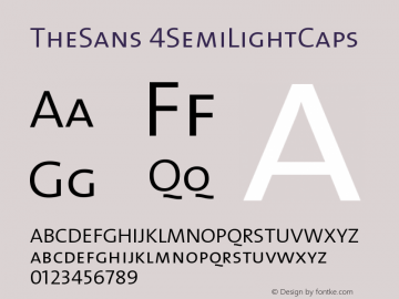TheSans 4SemiLightCaps Version 1.0 Font Sample