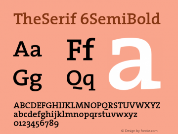 TheSerif 6SemiBold Version 1.0图片样张