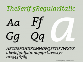 TheSerif 5RegularItalic Version 1.0图片样张