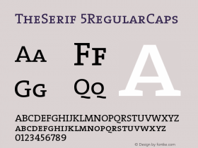 TheSerif 5RegularCaps Version 1.0图片样张