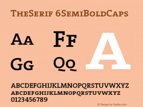 TheSerif 6SemiBoldCaps Version 1.0图片样张