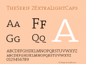 TheSerif 2ExtraLightCaps Version 1.0图片样张