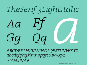 TheSerif 3LightItalic Version 1.0图片样张