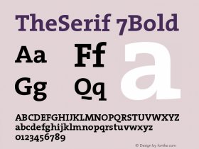 TheSerif 7Bold Version 1.0图片样张