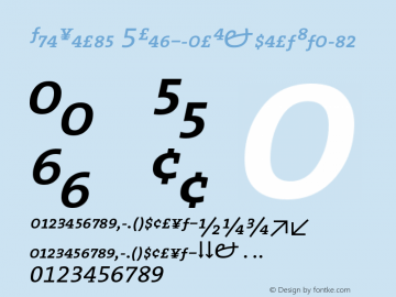 TheSerif 5RegularExpertItalic Version 1.0 Font Sample