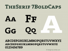 TheSerif 7BoldCaps Version 1.0 Font Sample