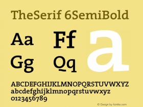 TheSerif 6SemiBold Version 1.0图片样张