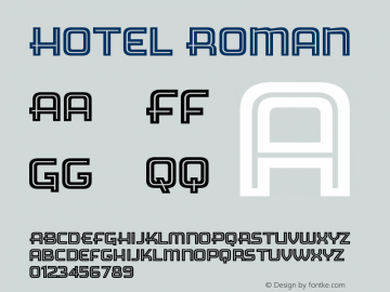 Hotel Roman Version 001.000 Font Sample