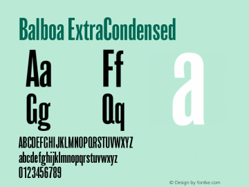 Balboa ExtraCondensed Version 001.000图片样张