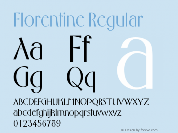 Florentine Regular Version 4.0 Font Sample