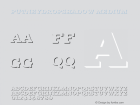 PutneyDropShadow Medium Version 001.000图片样张