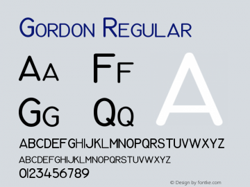 Gordon Regular Version 4.0 Font Sample